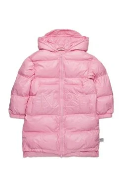 N°21 Long Padded Jacket With Asymmetrical Bottom