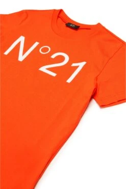 N°21 T-shirt In Jersey With Logo -Bambini Abbigliamento Negozio N21173N01530N213 03