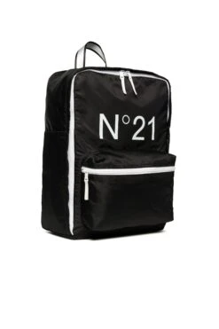N°21 Black Backpack With Zip Fastening And Logo -Bambini Abbigliamento Negozio N21348N00760N900 03