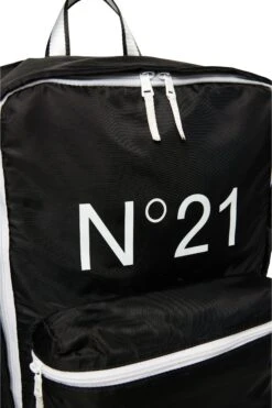 N°21 Black Backpack With Zip Fastening And Logo -Bambini Abbigliamento Negozio N21348N00760N900 04
