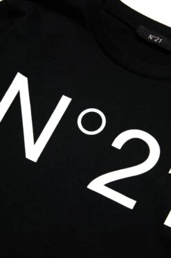N°21 Crew-neck Jersey T-shirt With Logo -Bambini Abbigliamento Negozio N21808N01530N900 03