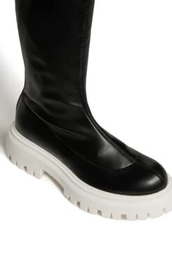 Marni Branded Long Faux Leather Boots -Bambini Abbigliamento Negozio W00320WW001AH990 04