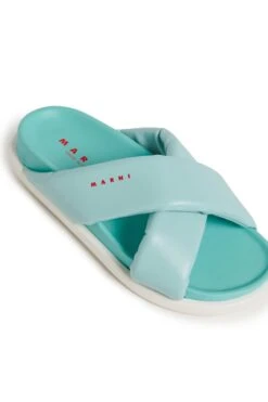 Marni Crossed Fussbett Puffy Slippers -Bambini Abbigliamento Negozio W00339WW001AH854 04