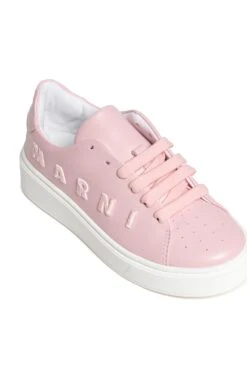 Marni Branded Leather Low Trainers -Bambini Abbigliamento Negozio W00347WW001AH335 04 1804003a aa26 4fd5 a06f ab36fdfca16d