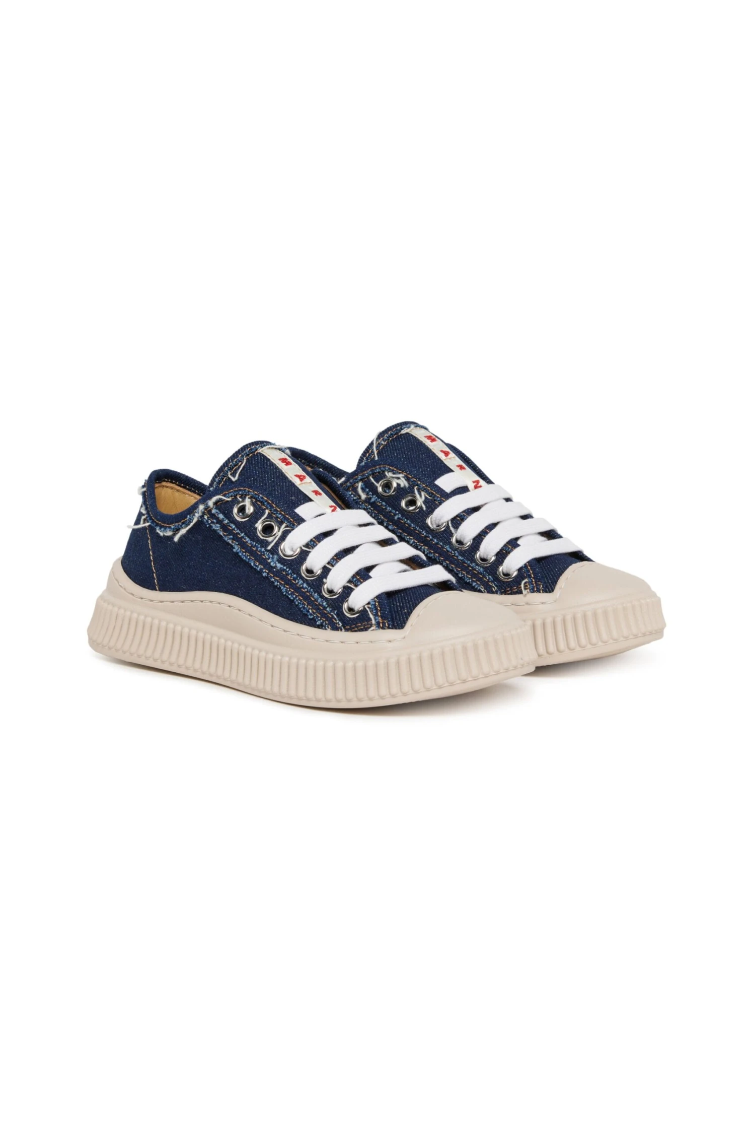 Marni Pablo Low Trainers In Denim With Patch 2 Marni Pablo Low Trainers In Denim With Patch - immagine 2