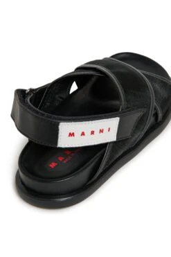 Marni Crossed Fussbett Sandals -Bambini Abbigliamento Negozio W00354WW001AH990 04