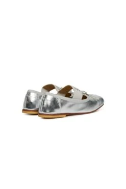 MM6 Maison Margiela Square-toed Leather Ballet Flats -Bambini Abbigliamento Negozio W00355WW003AH91D 03