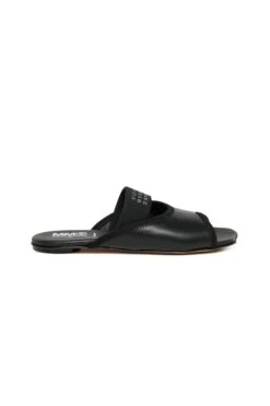 MM6 Maison Margiela Leather Slide Slippers With Elastic