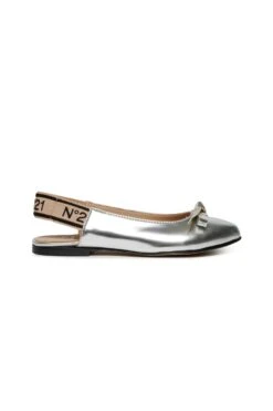 N°21 Mirror-effect Slingback Ballerinas With Bow