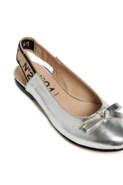 N°21 Mirror-effect Slingback Ballerinas With Bow -Bambini Abbigliamento Negozio W00369WW002AH91D 04