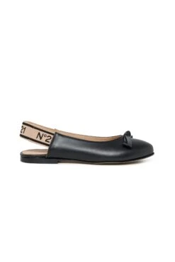 N°21 Leather Slingback Ballerinas With Bow
