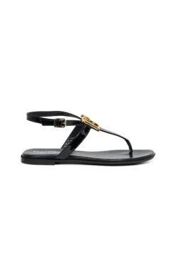 DSQUARED2 D2 Statement Leather Thong Sandals