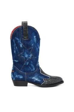DSQUARED2 Super Star Denim Texan Boots
