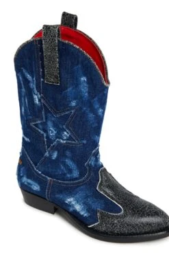 DSQUARED2 Super Star Denim Texan Boots -Bambini Abbigliamento Negozio W00387WW004AH8BF 04