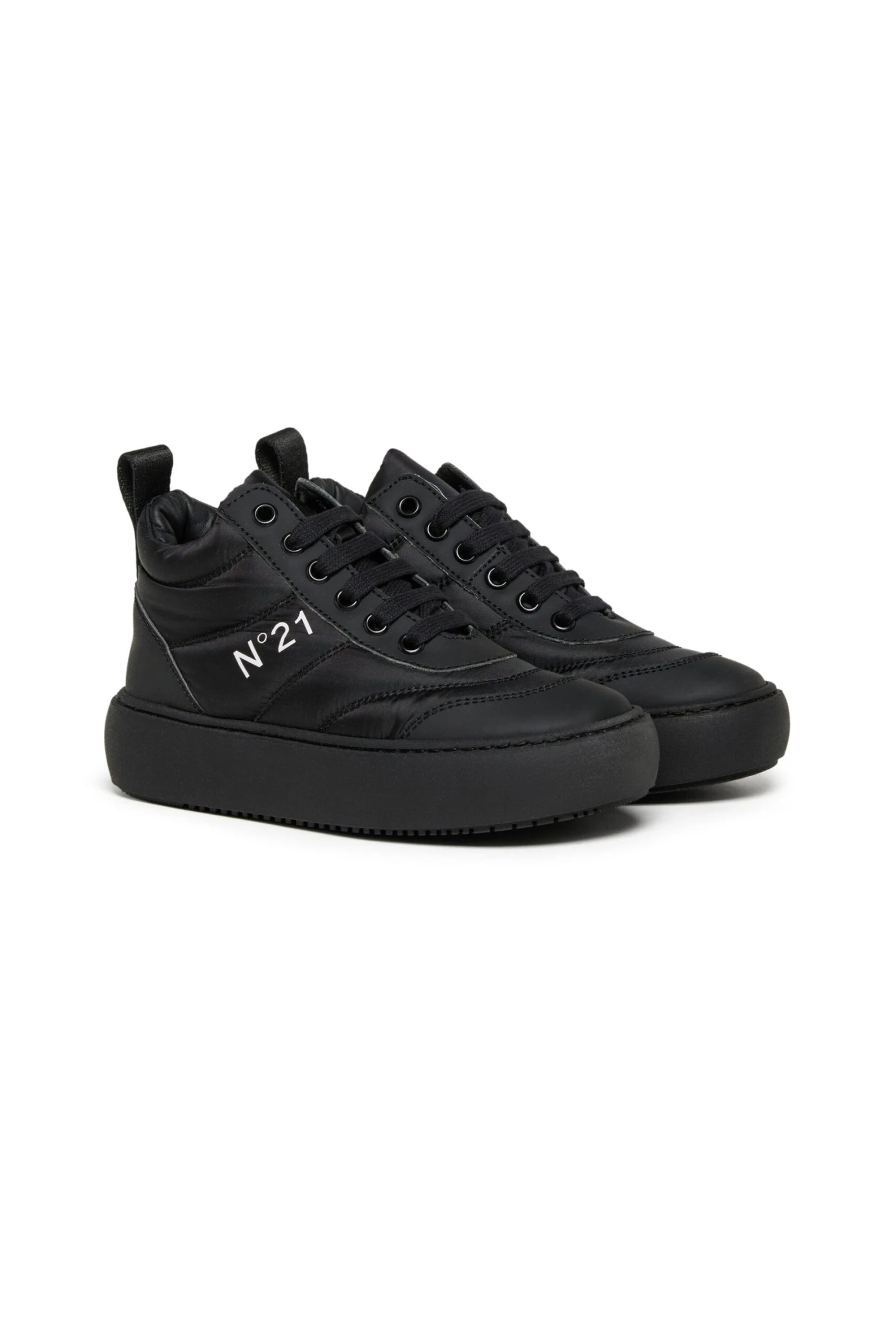 N°21 Mid Padded Sneakers With Logo 2 N°21 Mid Padded Sneakers With Logo - immagine 2