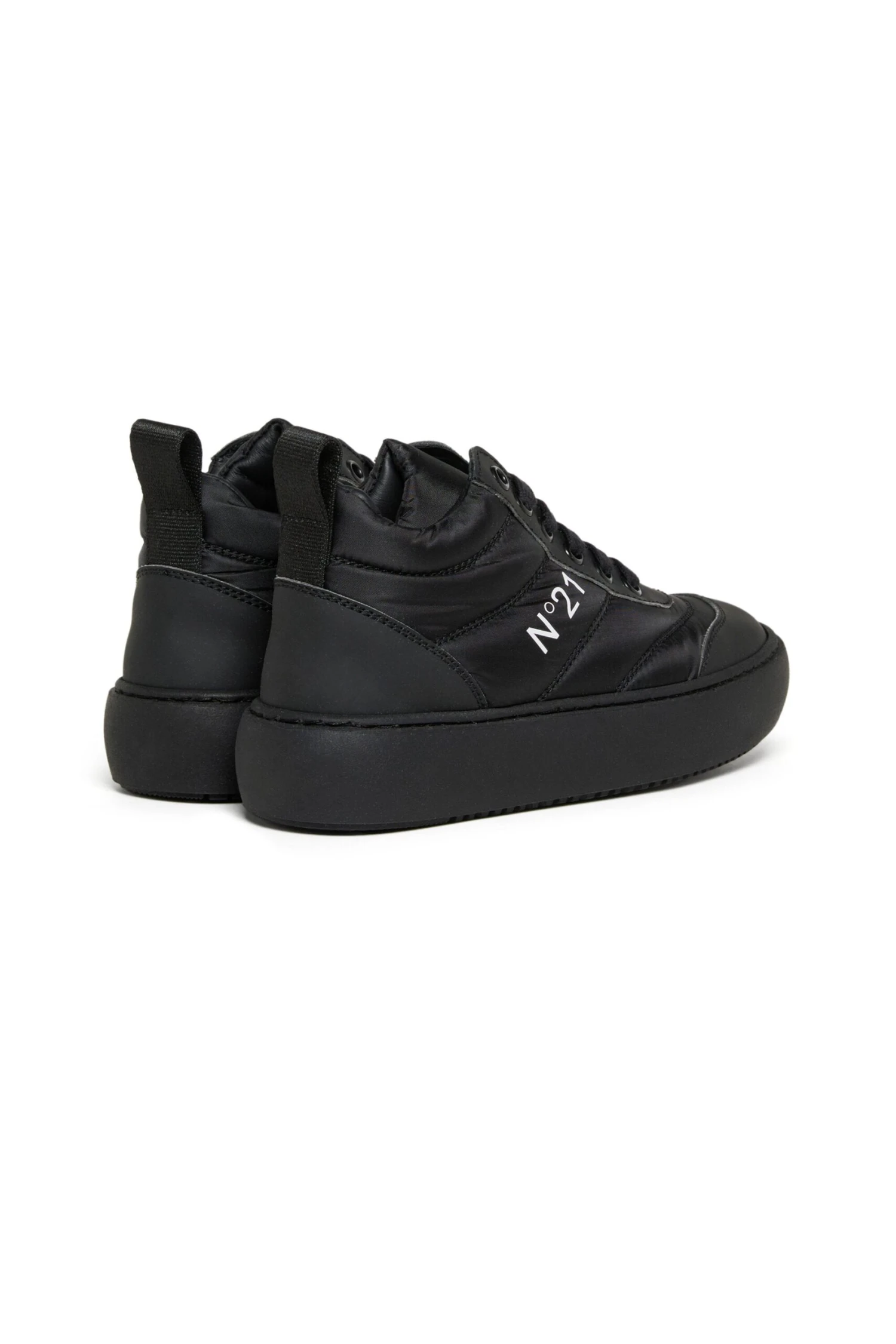 N°21 Mid Padded Sneakers With Logo 3 N°21 Mid Padded Sneakers With Logo - immagine 3