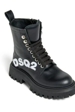 DSQUARED2 DSQ2 Logo Combat Boots -Bambini Abbigliamento Negozio W00433WW004AH990 04