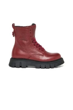 DSQUARED2 Leather Combat Boots With D2 Stud